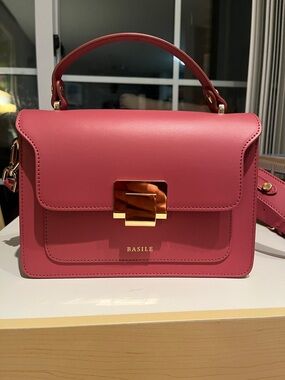 Basile (Maison Rinceau) Le Petit Apollon Top Handle / Crossbody bag in pink